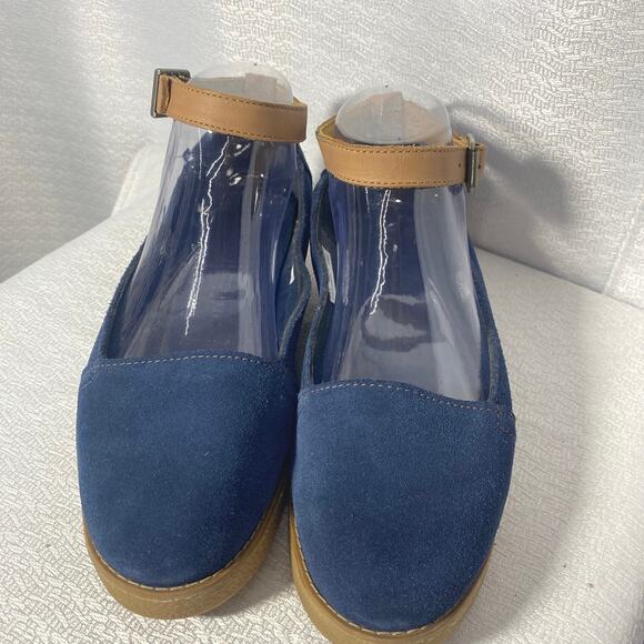 TIMBERLAND PAXTON HILL Blue Suede Ankle Strap Sandals women sz 7 - Picture 3 of 7